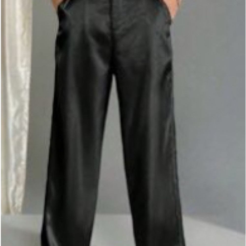 Black Satin Pants